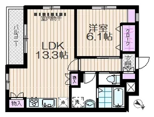 エクセルコーポ【4階】の間取り