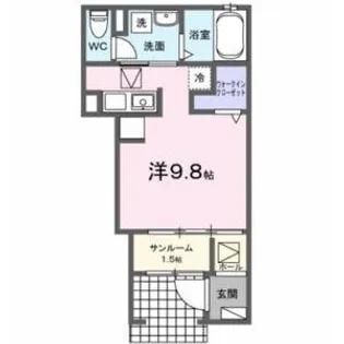 シャルム シエル【1階】の間取り