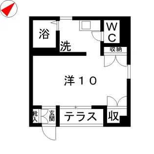 1Rの間取り画像