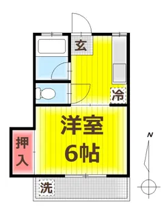 コーポゆき【1階】の間取り