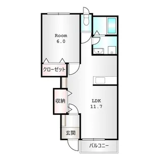 群馬県北群馬郡吉岡町大字大久保【アパート】の間取り