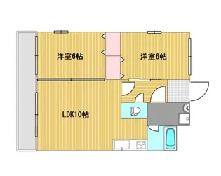 ビューテラス徳王【2階】の間取り