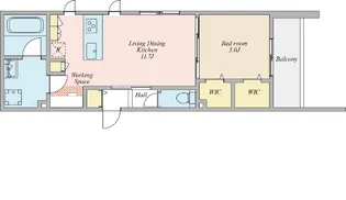 フラッツ クオーレ【1階】の間取り