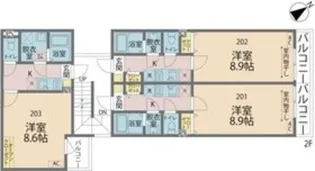 カインドネス町田III【1階】の間取り