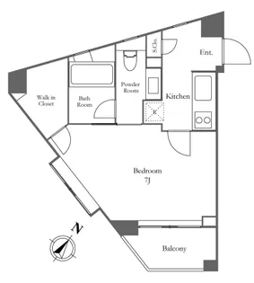 KDXレジデンス麻布仙台坂【2階】の間取り