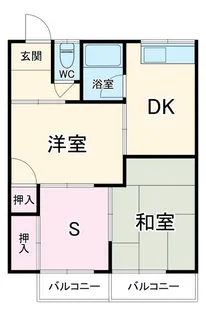 八雲アパート【2階】の間取り