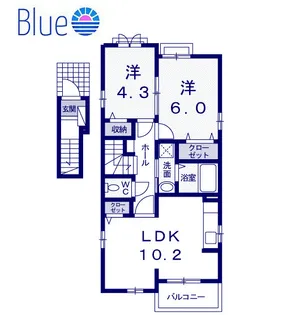 ホワイト リリィ【2階】の間取り