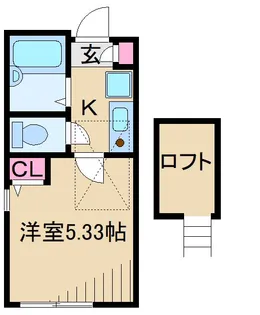 神奈川県横浜市港北区綱島西1【アパート】の間取り