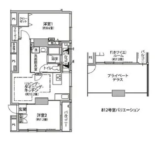 東雲キャナルコートCODAN12号棟【8階】の間取り