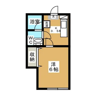 コートハウスフナツ【1階】の間取り