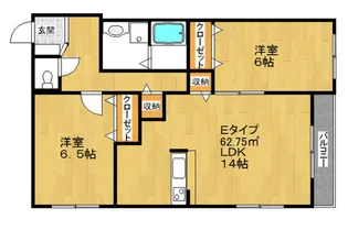 シェモア東砂【2階】の間取り