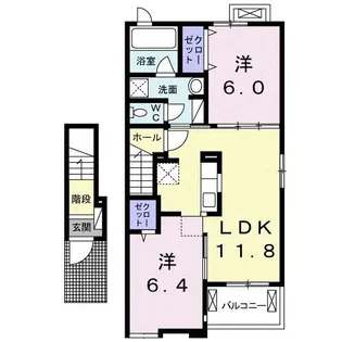 アン・シャトーB【2階】の間取り