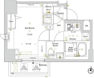 ガリシア中野弥生町【3階】の間取り