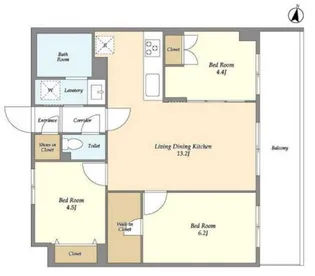 メゾンドオンディーヌ【3階】の間取り