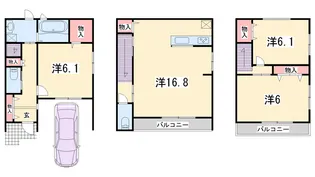 京都府京都市北区紫野下築山町【一戸建】の間取り