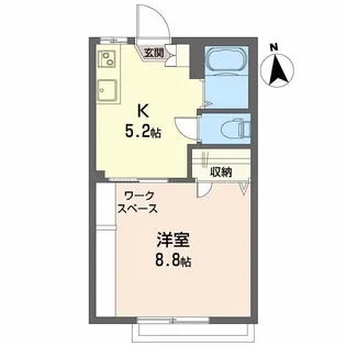 フレグランス大槻【1階】の間取り