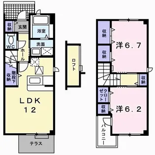 デュエル ミサキAの間取り