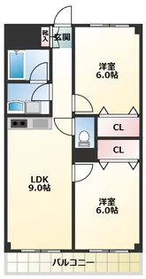 フレアつつじヶ丘【3階】の間取り