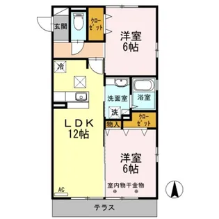 ラ・ボヌール【1階】の間取り