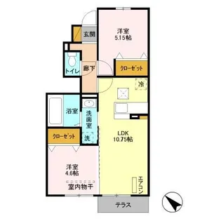 アイガーデン【1階】の間取り