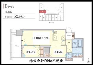RJR堺筋本町タワー【7階】の間取り