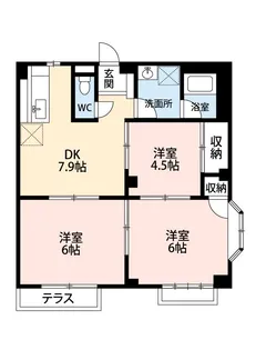 エルディム武田【1階】の間取り