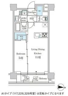 ジオエント中野弥生町【2階】の間取り