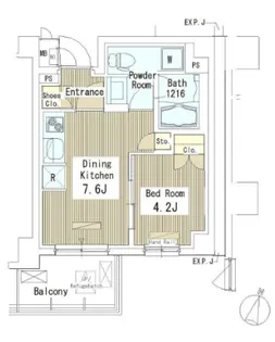 マスターズコート北品川【2階】の間取り
