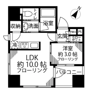パークリュクス銀座8丁目【9階】の間取り