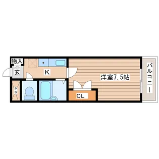 コモードカルム河原町【5階】の間取り