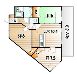 フィオレンティーナ【14階】の間取り