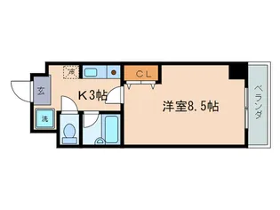 クロ-バ-ハイツIII【7階】の間取り