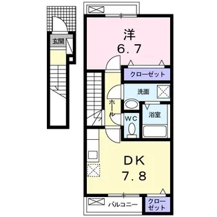 アジュールヒルズ【2階】の間取り