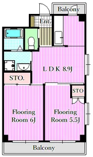 アサヒハイツ東葛西2【3階】の間取り
