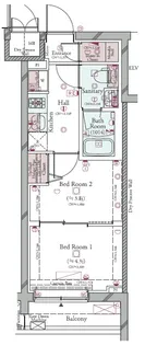 コンシェリア目黒本町 THE RESIDENCE【5階】の間取り