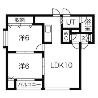 YSコート月寒【3階】の間取り