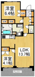 プライムメゾン武蔵野の杜【2階】の間取り