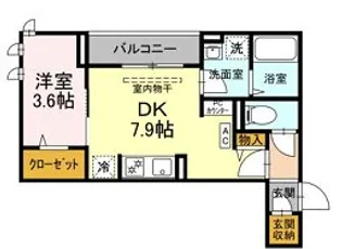 D-asset中原【1階】の間取り