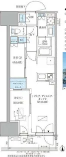 パークアクシス品川天王洲アイル【8階】の間取り