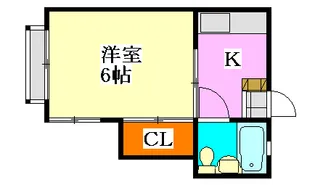 コーポ三山【2階】の間取り