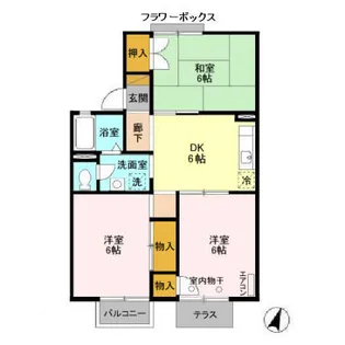 セジュール飯田【1階】の間取り