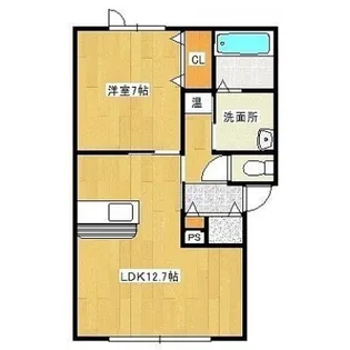 ツタージュE【2階】の間取り