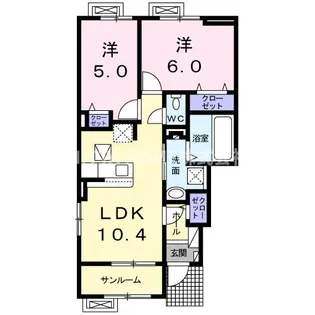 マーベラス野田I【1階】の間取り