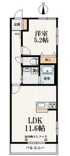 Ponsonby U【1階】の間取り