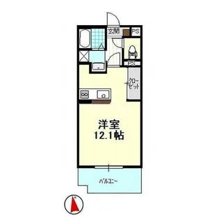 グランストーク上西【3階】の間取り