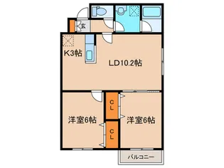 ル・シエル月寒東【4階】の間取り