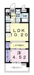 モダンテラス中央【4階】の間取り