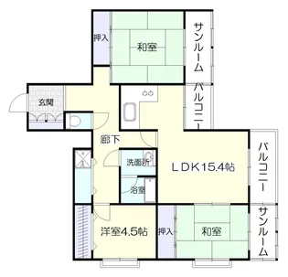 下荒田ハイツ【4階】の間取り