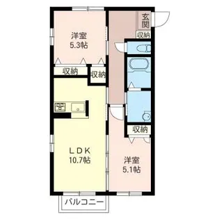 サント・ラフィネC【2階】の間取り