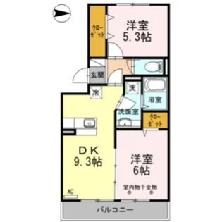 セジュール保塚A【2階】の間取り